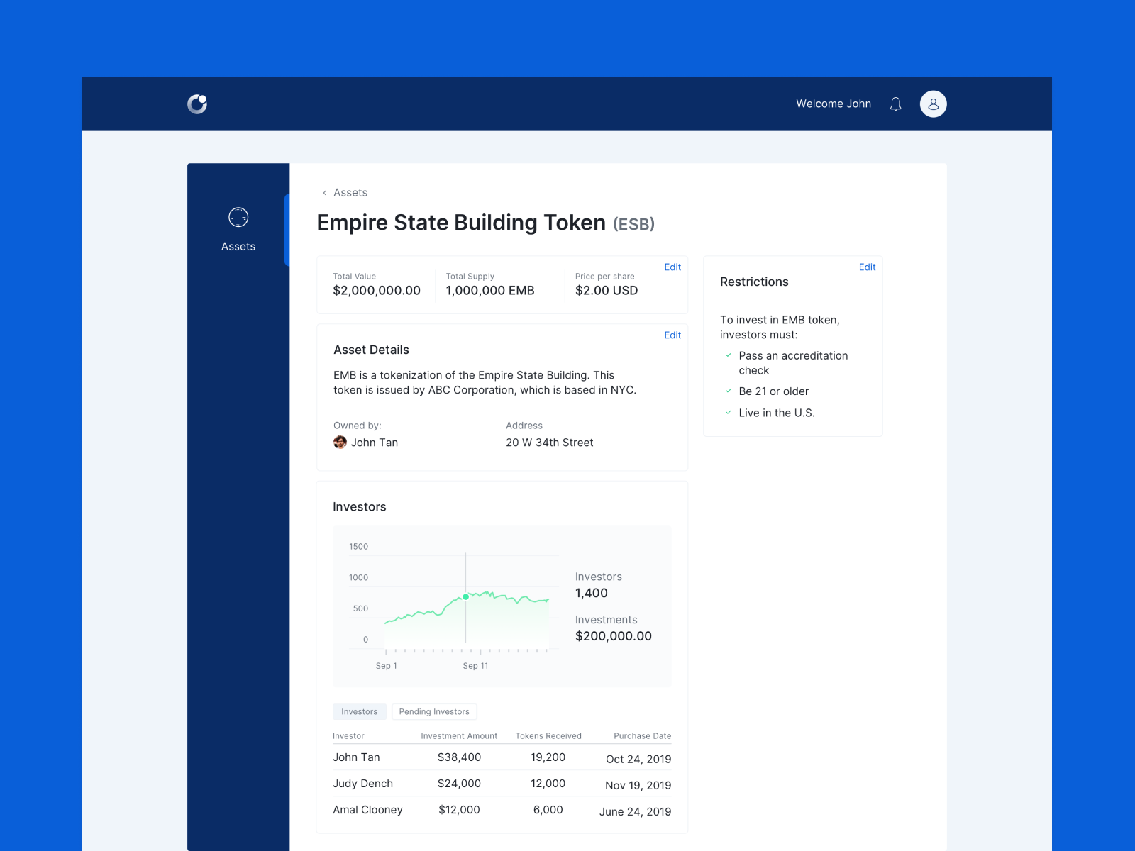 Tokenization Tool - Admin view (Token Details) by Mario Nikolic on Dribbble