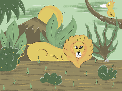 Lion the king of the jungle