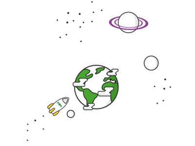 Rocket can be fun not just science. 2d animation animatio art earth galactic gif illustration loop moon motion graph motion graphics outerspace rocket saturn space stars