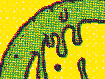 Halftone Slime! cmyk green halftone retro slime texture