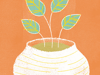 Plant illustration rough texture