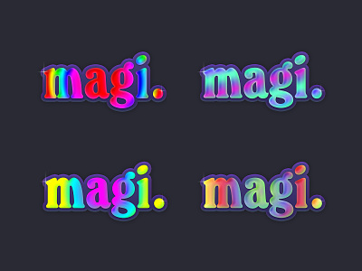 magi bubble candy letter lettering logo psychedelic rainbow retro type typography