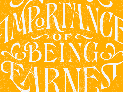 The Importance of Being Earnest heritage lettering type