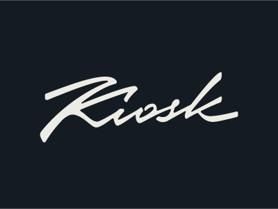 Kiosk lettering logo typography