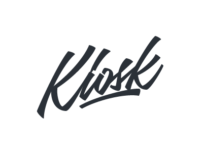 Kiosk3 lettering logo typography