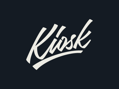 Kiosk lettering logo