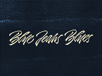 Blue Jeans Blues lettering