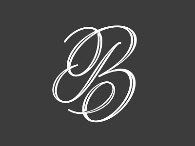 B letter lettering script