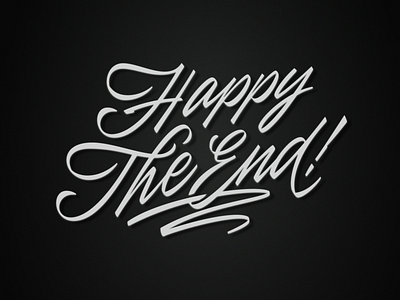 Happy The End lettering calligraphy lettering