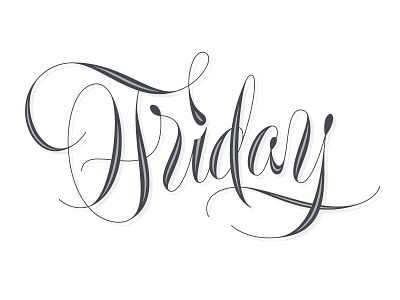 Friday handlettering lettering script type