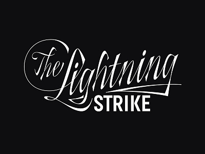 Lightning Strike lettering script type