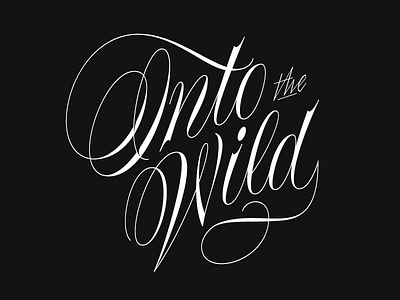 Into the Wild calligraphy copperplate lettering script type