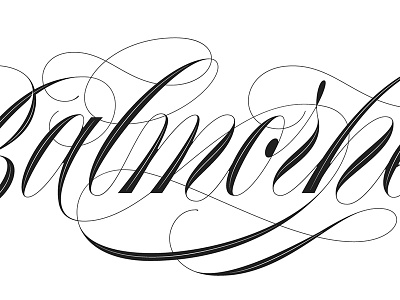 Balmorhea calligraphy copperplate lettering script type