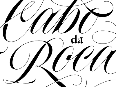 Cabo Da Roca calligraphy lettering script type