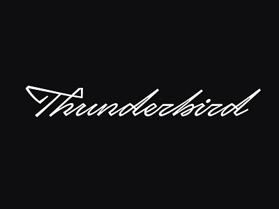 Thunderbird Iogo lettering logo script type typography