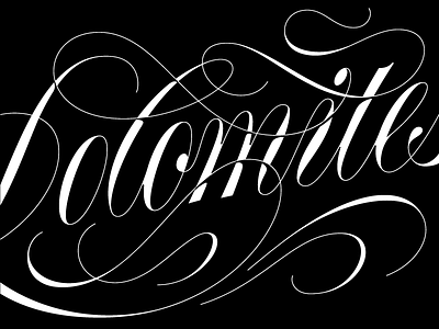 Dolomites calligraphy copperplate lettering script type