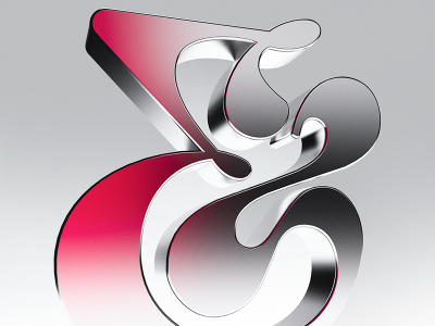 Ampersand 3d letter lettering type typography