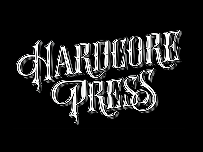 hardcore handtype hardcore hardcorpress lettering type