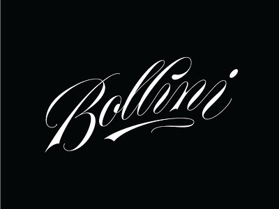 Bollini calligraphy copperplate elegant lettering script scriptlettering