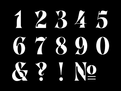 Single Malt figures contrast display figures font numerals type type design typeface