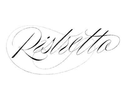 Ristretto sketch calligraphy coffee display elegant lettering pencil ristretto script sketch