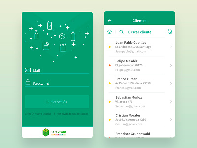 Caja verde app app clean design ios minimal ui