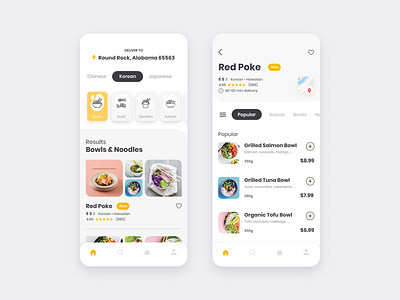 Food Delivery Mobile App app app design clean ui delivery app food app food delivery food order ios app mobile app restaurant app ui