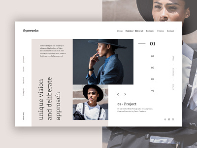Photographer Category Page art concept design interace portfolio page typography ui web website