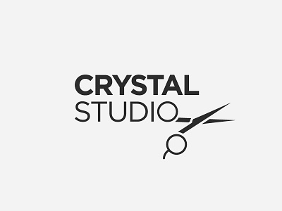 Crystal Studio fashion hair logo scissors type women
