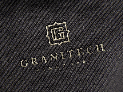 Granitech granite identity logo logotype rock stone worker
