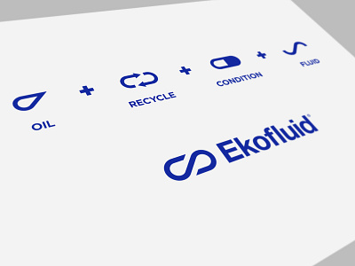 Ekofluid Unreleased Concept blue brand clean condition ekofluid fluid logo mark minimal oil recycle simple
