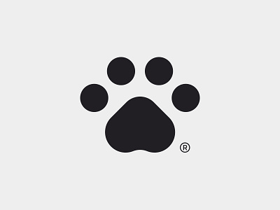 Paw Symbol dog logo minimal paw pet symbol