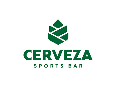 CERVEZA SPORT BAR beer beverage hop logo