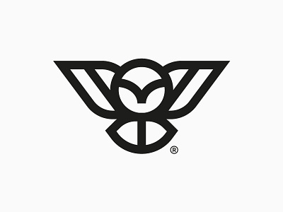 Owl animal brand logo minimal owl simple sport symbol