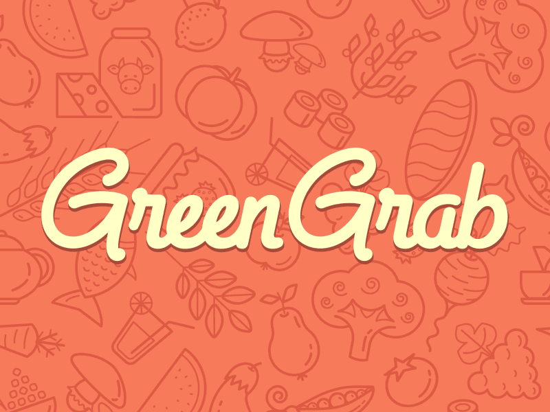 GreenGrab Logo branding illustration ios logo logo design mobile typography