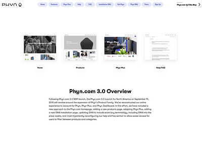 Phyn.com Prototype design language system ecommerce design photography product ui user experience design ux video web design