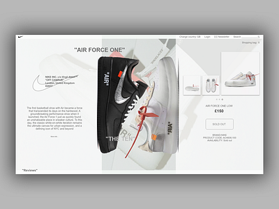 Air Force 1 Off White Dribble adobe xd air force one design nike off white webdesign webdesigner website concept