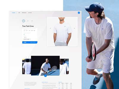 98.6 Product Detail Page 98.6 photography product product design product page tennis ui uidesign ux web webdesign
