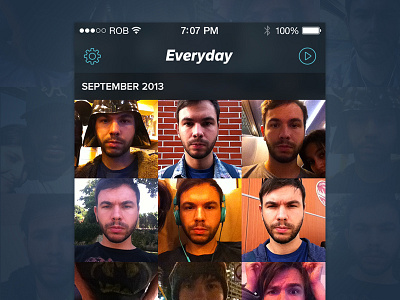 Everyday for iOS7 app everyday face ios7 iphone mobile mosaic photo pic redesign ui