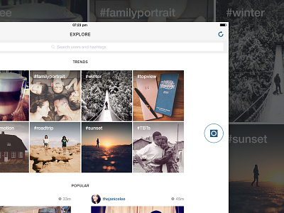 Explore - Instagram iPad app