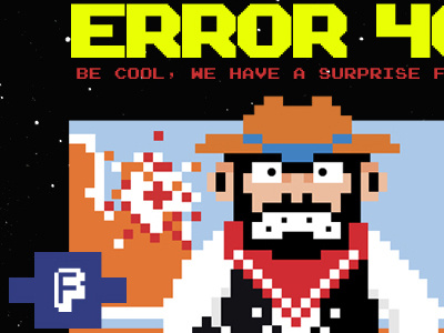 Game as 404 404 eightbit pixel shortgame