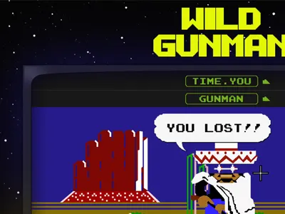 Wild Gunman 404 eightbit pixel shortgame wild gunman