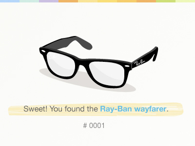 Ray-ban wayfarer glasses gowalla illustration object ray ban