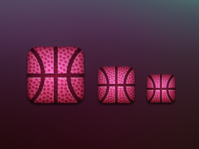Coach app icon app basket basketball dribbble icon ios iphone pink texture