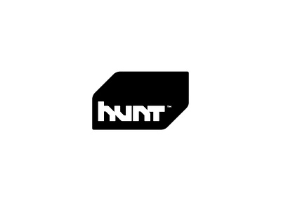 Hunt black brand branding club design form geometric geometry hunt identity logo logo design logotype mark music party people sound techno typogaphy