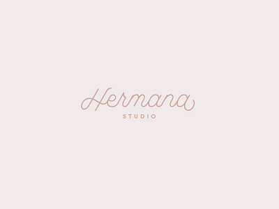 Hermana Studio Logo brand brand design branding clean design illustrator lettering logo logo design minimal minimal logo typography vector