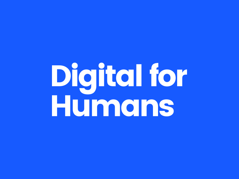 Digital for Humans bright digital fun logo logo design