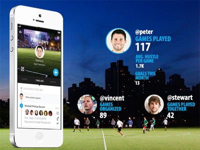 Jogabo - Player profile with augmented reality football gamification goals soccer sports statistics stats