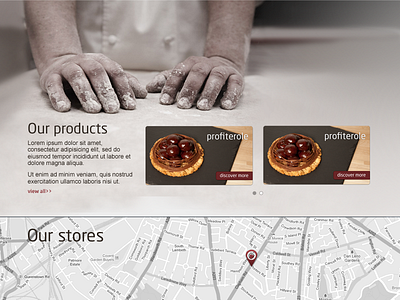 Dolcezza - product section - homepage display bakery dolcezza italian pasticceria landing page product module