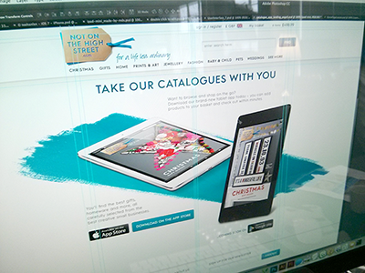 Notonthehighstreet.com - tablet App Landing Page